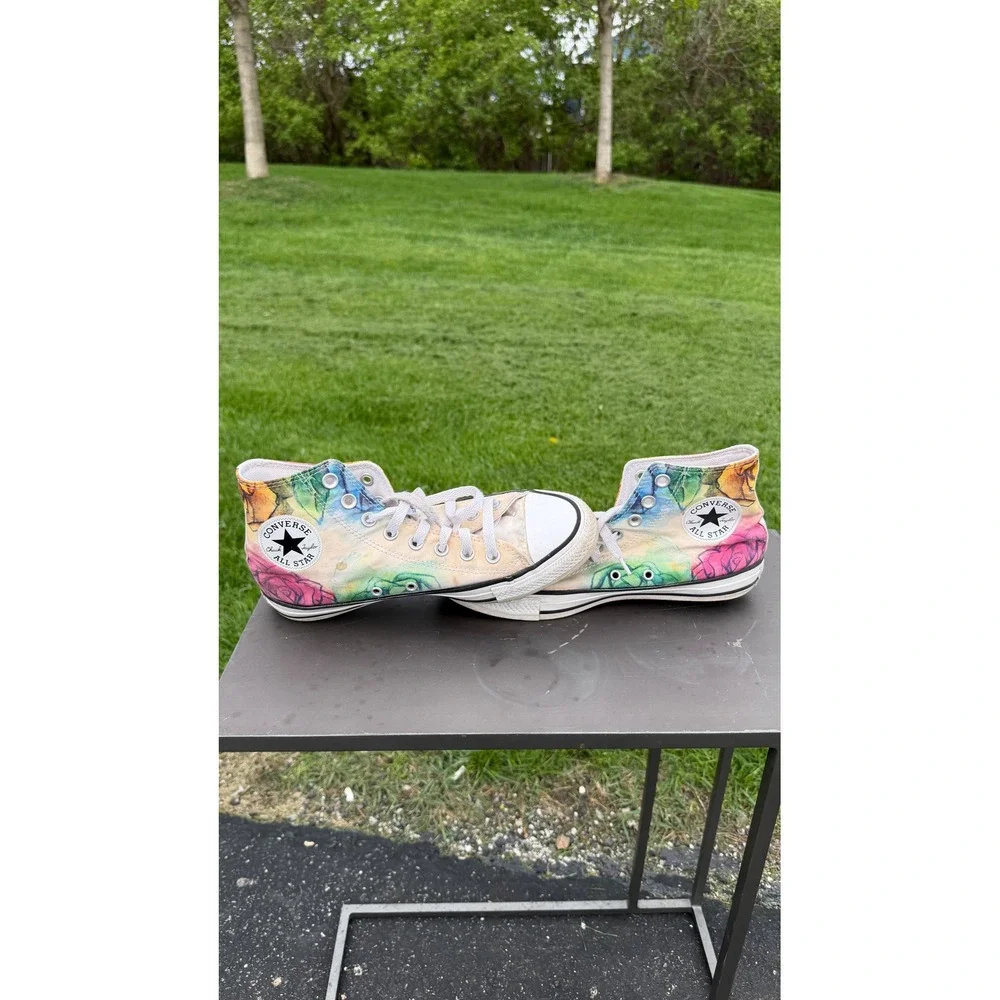Converse Chuck Taylor All Star Sugar Skull Rose High  Sneakers 169106F Mens 6.5 - Picture 13 of 13